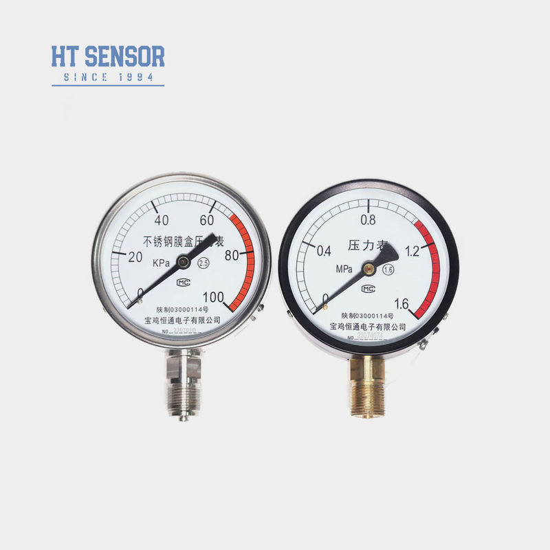 Pointer Mechanical Pressure Gauge Passive Pressure Display With Water And Oil Test