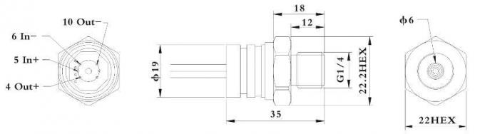 Stainless Steel Silicon Pressure Sensor Element Piezoresistive Pressure Transmitter 0