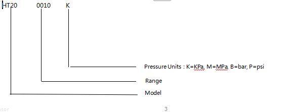 HT20V 100mv Sensor Tekanan 10VDC Piezoresistive Sensor Deteksi Tekanan Diferensial 3