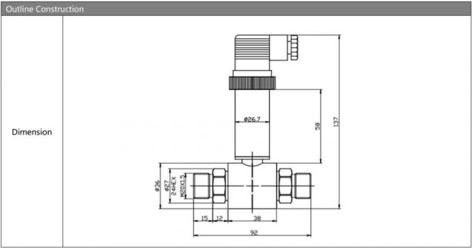 BP93420DII Transmitter Tingkat Tekanan Diferensial Dp Dengan Layar LED 0