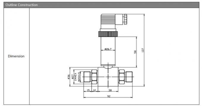 G1/4 Transmitter Tekanan Diferensial 1/4NPT 4-20mA Transmitter Indikator Tekanan 0