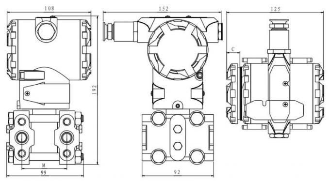 ht3351 PRECISIUS tinggi LED DIGITAL PRESSURE TRANSMITTER TRANSMITTER tekanan diferensial 2