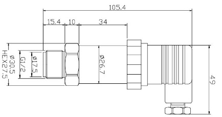 4-20mA Sinyal analog Sensor Tekanan Industri Flush Sensor Tekanan Diafragma Sanitasi 0