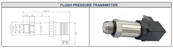 4-20mA Flush Diaphragm Pressure Transmitter Layar LCD Digital Pressure Transmitter 1
