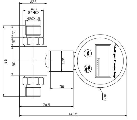 BPZ2008 Pemancar Tekanan Diferensial Pengukur Tekanan Air Sensor Pemancar 1